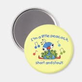 Kleiner Pfau Kurz und Stout Magnet (Vorderseite/Rückseite)