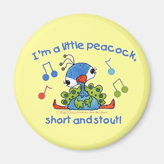 Kleiner Pfau Kurz und Stout Magnet (Vorne)