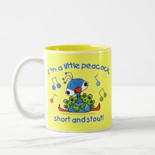 Kleiner Pfau Kurz und Stout Zweifarbige Tasse