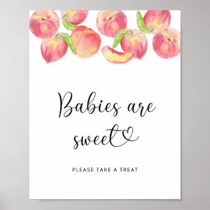 kleiner Pfirsich - Babys sind süße Poster