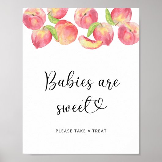 kleiner Pfirsich - Babys sind süße Poster (Vorne)