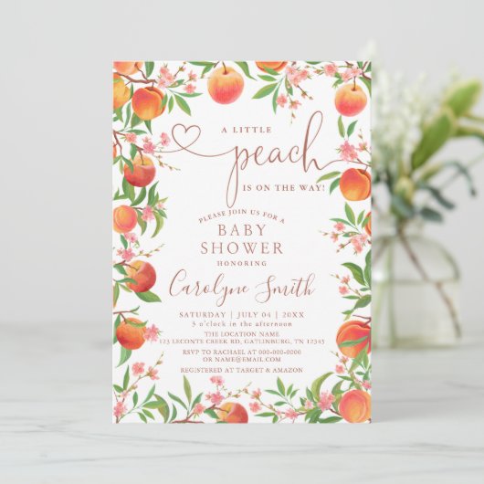 Kleiner Pfirsich befindet sich auf dem Weg zur Bab Einladung (Stehend Vorderseite)