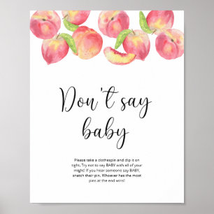 Kleiner Pfirsich Sag kein Baby Poster