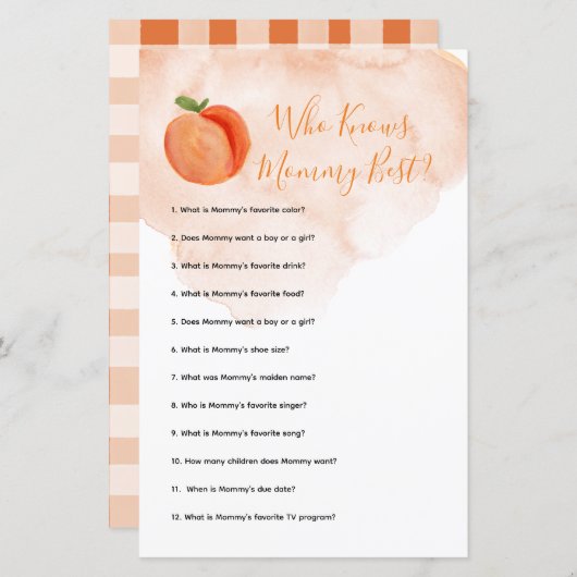Kleiner Pfirsichsommer, der Mommy Best Game kennt (Vorne/Hinten)
