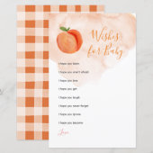 Kleiner Pfirsichsommer wünscht sich eine Babykarte (Vorne/Hinten)