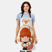 Kleiner Pilgrim Erntedank Custom Schürze (Getragen)