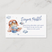 Kleiner Pilot Baby Dusche Windel Tombola Begleitkarte (Vorderseite)