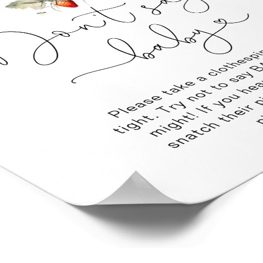 Kleiner Pilz fallen Don't say baby Poster (Ecke)