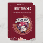 kleiner Pilz-Habit-Tracker (Vorne/Hinten)