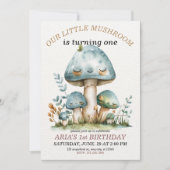 Kleiner Pilzbewald, 1. Geburtstag Einladung (Vorderseite)