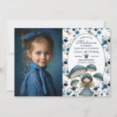 Kleiner Pilzgarten Wasserfarbe Kinder Geburtstag Einladung (Vorderseite)