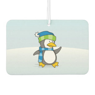 Kleiner Pinguin auf Schnee Ein Pinguin ca Autolufterfrischer