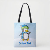 Kleiner Pinguin auf Schneebeutel Tasche (Vorderseite)