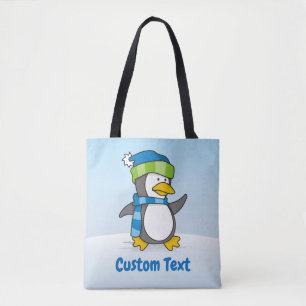Kleiner Pinguin auf Schneebeutel Tasche