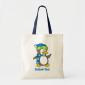 Kleiner Pinguin auf Schneebeutel Tragetasche (Vorne)