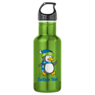 Kleiner Pinguin auf Schneeflasche Edelstahlflasche