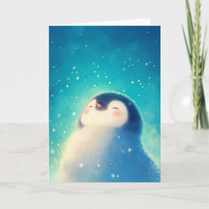 Kleiner Pinguin beim Abkühlen Karte