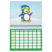 Kleiner Pinguin beim Schnee Kalender (Mär 2026)