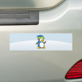 Kleiner Pinguin, der auf Schnee geht Autoaufkleber (Auf Auto)