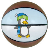 Kleiner Pinguin, der auf Schnee geht Basketball (Vorderseite)