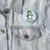 Kleiner Pinguin, der auf Schnee geht Button (Beispiel)