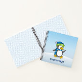 Kleiner Pinguin, der auf Schnee geht Notizbuch (Innenseite)