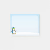 Kleiner Pinguin, der auf Schnee geht Post-it Klebezettel (Vorderseite)