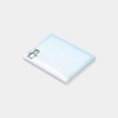 Kleiner Pinguin, der auf Schnee geht Post-it Klebezettel (angewinkelt)