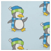 Kleiner Pinguin, der auf Schnee geht Stoff (Muster)