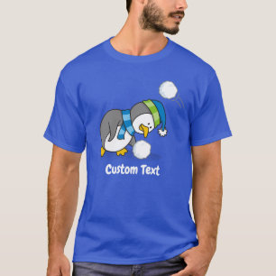 Kleiner Pinguin Erlangen eines Schneeballganges T  T-Shirt