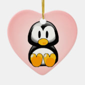 Kleiner Pinguin Keramik Ornament (Vorne)