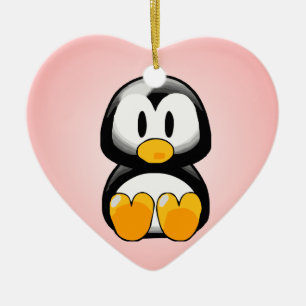 Kleiner Pinguin Keramik Ornament