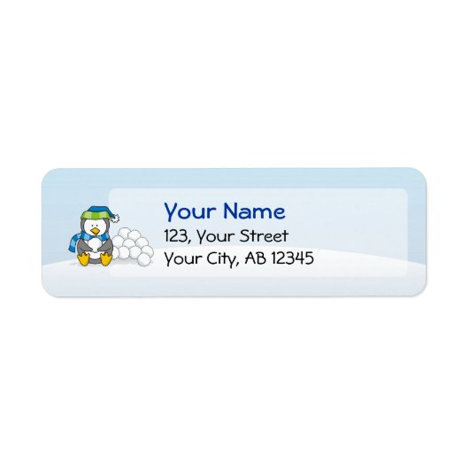 Kleiner Pinguin mit Schneebällen (Vorne)