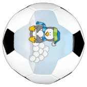 Kleiner Pinguin mit Schneebällen Fußball (Gedreht)