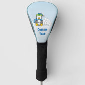 Kleiner Pinguin mit Schneebällen Golf Headcover (Vorderseite)