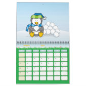 Kleiner Pinguin mit Schneebällen Kalender (Mär 2026)