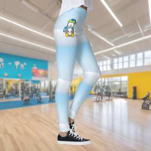 Kleiner Pinguin mit Schneebällen Leggings