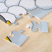 Kleiner Pinguin mit Schneebällen Puzzle (Seite)