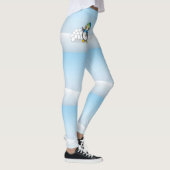 Kleiner Pinguin mit schneebedeckten Kugeln Leggings (Rechts)