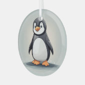 Kleiner Pinguin Ornament Aus Glas (Vorderseite links)
