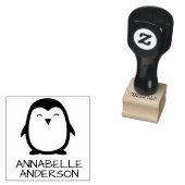 Kleiner Pinguin personalisieren Gummistempel (Stempel)