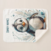 Kleiner Pinguin Personalisiert Sherpadecke (Vorderseite (Horizontal))