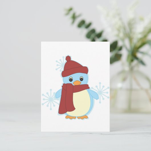 Kleiner Pinguin Postkarte (Stehend Vorderseite)