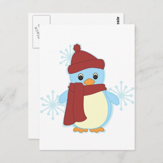 Kleiner Pinguin Postkarte (Vorne/Hinten)