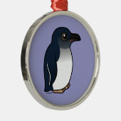 Kleiner Pinguin Silbernes Ornament (Rechts)