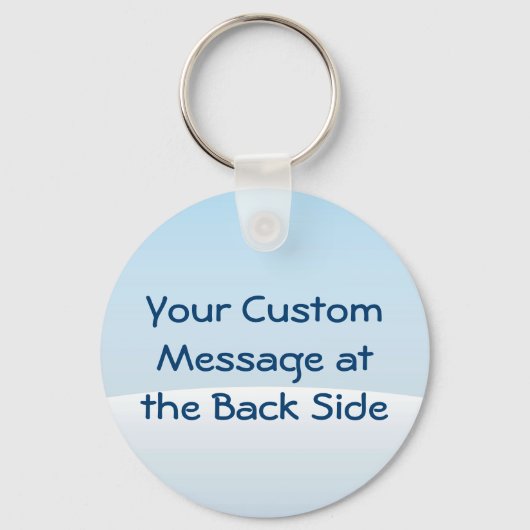 Kleiner Pinguin sitzend mit Snowballs Schlüsselanh Schlüsselanhänger (Rückseite)