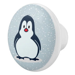 Kleiner Pinguin Snowy Design Keramik Knob Keramikknauf