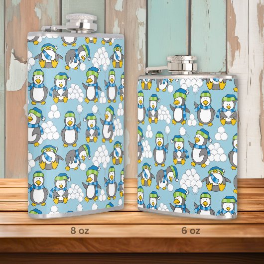 Kleiner Pinguinhintergrund Flachmann