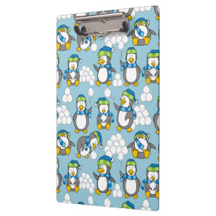 Kleiner Pinguinhintergrund Klemmbrett
