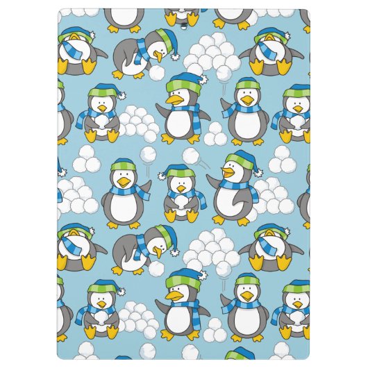 Kleiner Pinguinhintergrund Klemmbrett (Rückseite)